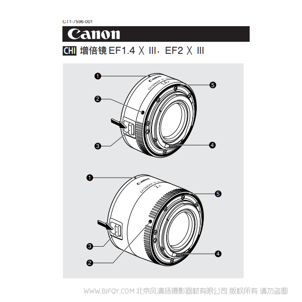 佳能 EXTENDER EF2X III 2倍增距镜 1.4倍 1.4X 第三代 兼容列表 说明书下载 使用手册 pdf 免费 操作指南 如何使用 快速上手