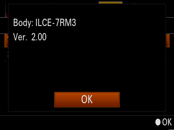 ILCE-7RM3 Ver2.10 固件升级操作方法(适用于 Mac) 固件升级 row