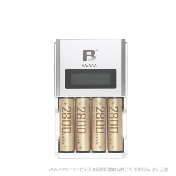 沣标 FB FB918+AA2800*4智能快充套装 四槽液晶充电套装(AA2800mAh*4)液晶充电器配5号2800毫安镍氢可充