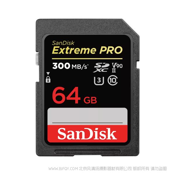闪迪 SDSDXDK-064G-GN4IN SDHC™ 和 SDXC™ UHS-II 存储卡 V90 300MB 64GB
