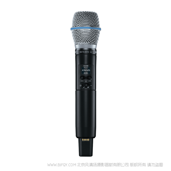 Shure 舒尔 GLXD2+/B87A 数字无线双频段手持式发射机(采用BETA®87A人声话筒)