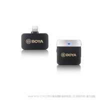 BOYA 博雅 BY-M1V5 2.4GHz双通道无线麦克风系统  MFi 认证 Lightning 一拖一