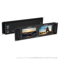 富威德 Feelworld D71 PLUS 3RU 7英寸双联机柜式监视器 4K HDMI SDI 全高清1920x1200IPS屏