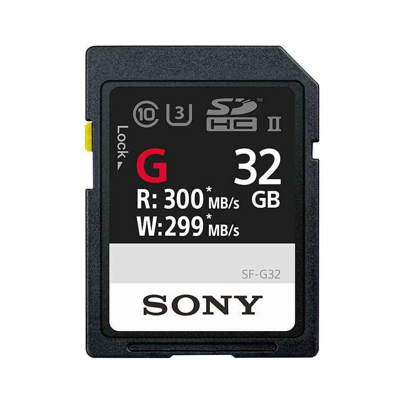 索尼 Sony SF-G32/T1 CN SD存储卡-G系列 SFG32 高速存储卡 相机内存卡 读取300mb 写入 299mb 微单 全画幅相机适用 A7M3 A7R3