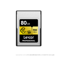 雷克沙 Lexar® LCAGOLD080G-RNENG  Professional CFexpress™ Type A 存储卡 GOLD 系列 CEA80
