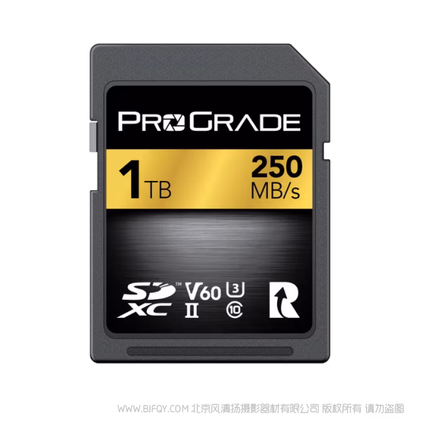 ProGrade 铂格瑞 SDXC UHS-II V60 存储卡 250R Gold 金卡 Video Speed Class 60 闪存卡 128GB 256GB 512GB 1TB
