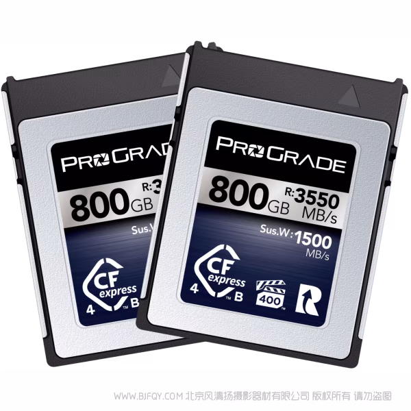 ProGrade 铂格瑞 CFEXPRESS TYPE B 4.0 R3000MB W1500MB Iridium CEB 铱系列卡 400GB 800GB 1.6TB