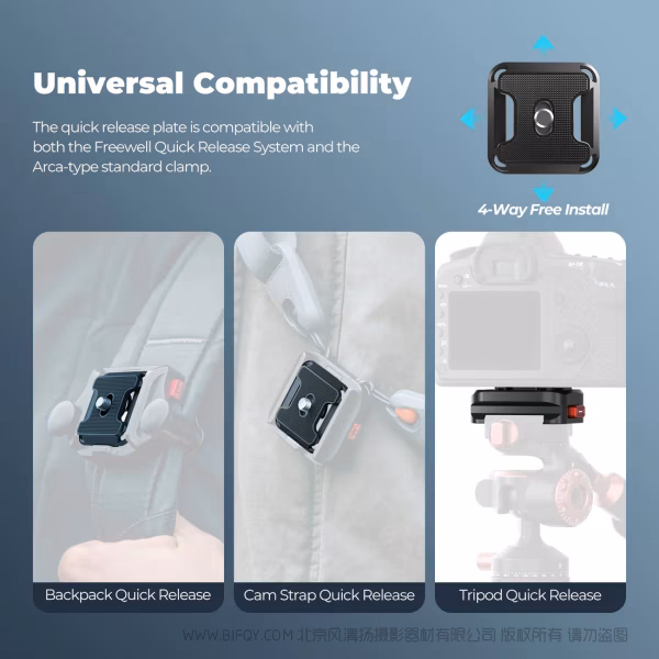 Freewell 菲尔威 FW-TPQR 三脚架快拆套装 Tripod Quick Release Clamp 4.7 (34 reviews)