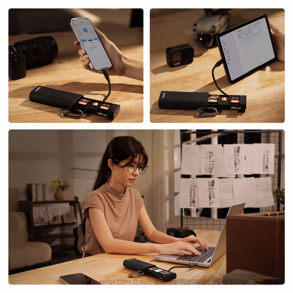  优篮子 Ulanzi CR2 SD闪存卡盒 读卡器  碳晶黑X133 星光灰X132 从容收纳，自在传输