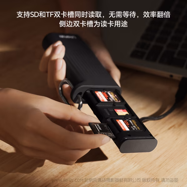  优篮子 Ulanzi CR2 SD闪存卡盒 读卡器  碳晶黑X133 星光灰X132 从容收纳，自在传输