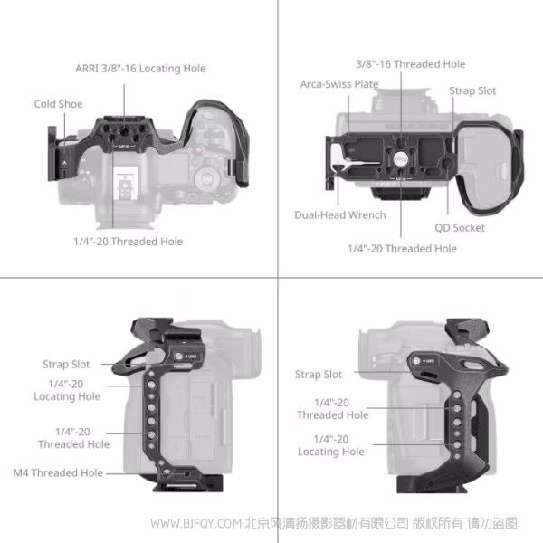SmallRig 佳能 EOS R5 Mark II 黑曼巴拓展框 4975B