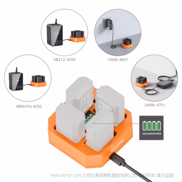 SmallRig 四通道相机电池充电器（适用于索尼NP-FZ100)  4839