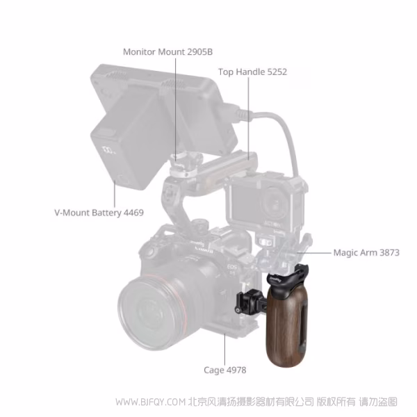 SmallRig斯莫格木头侧手柄（滑槽）5239   