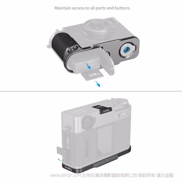 SmallRig斯莫格硅胶L型手柄 (适用于富士 X half)（石墨灰）5217