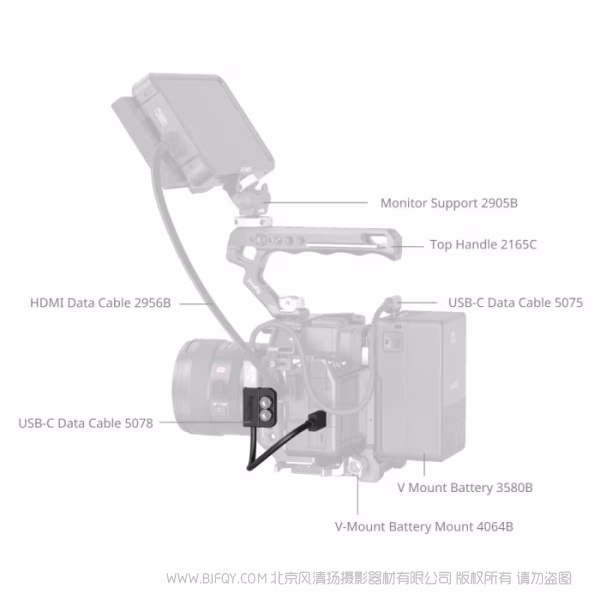 SmallRig斯莫格 USB-C 数据传输线 （公头转母头）5078