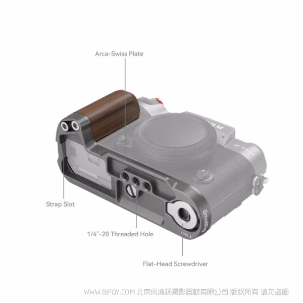 SmallRig X-T50 木头L型手柄（石墨灰）4736B