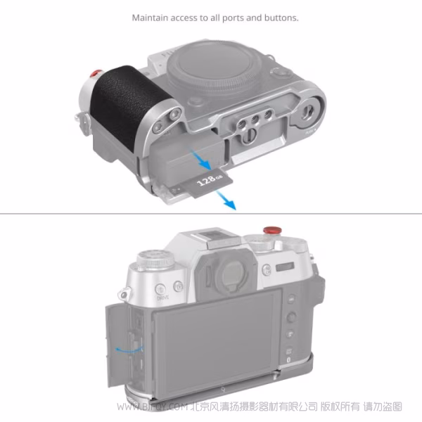 SmallRig X-T50 硅胶L型手握（银色）4713C