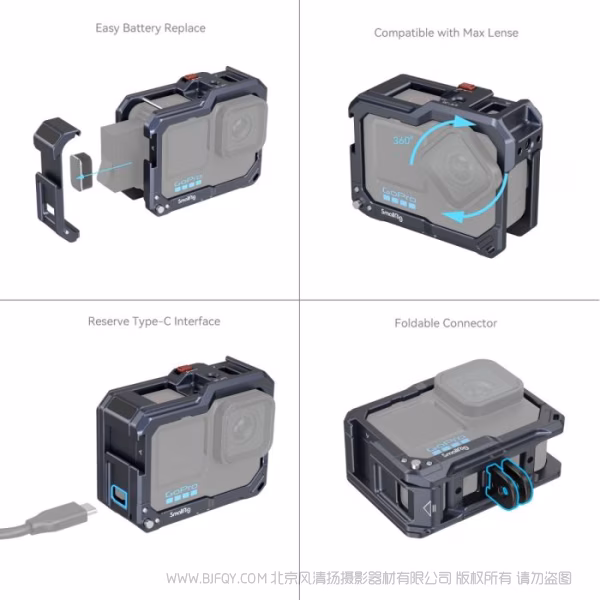 斯莫格  SmallRig斯莫格拓展框（适用于 GoPro HERO13 / 12 / 11 / 10 / 9 Black）3084C